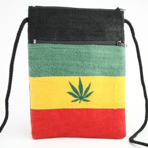 Sac Passeport Chanvre Feuille Cannabis Zip