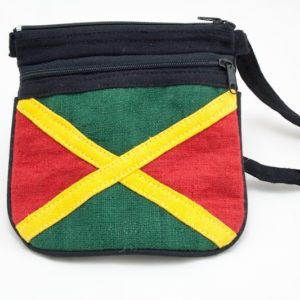 Sac Chanvre Drapeau Jamaïcain Bandoulière Zip