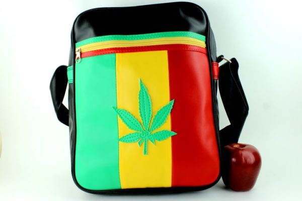 Sac Vinyl Grande Taille Bandoulière Feuille Weed