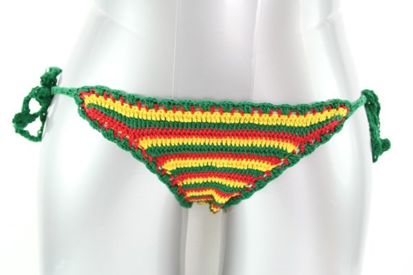 Bikini Crochet Maillot de Bain Rasta Vert Jaune Rouge