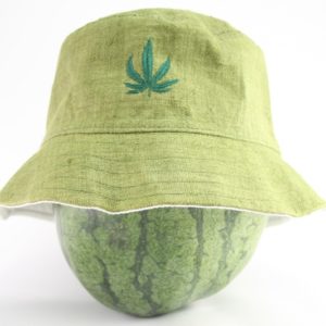 Bob Rasta Vert Kaki Feuille de Cannabis Brodée