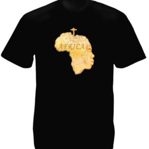 T-Shirt Visage Afrique Coloris Noir à Manches Courtes Taille L