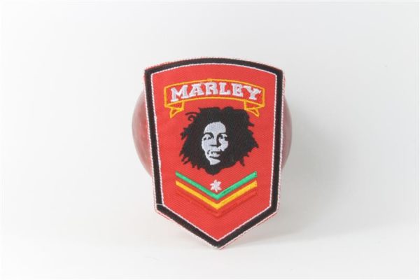 Ecusson Bob Marley Broderie Rouge A021a