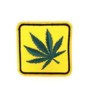 Ecusson Cannabis Panneau Signalisation Jaune