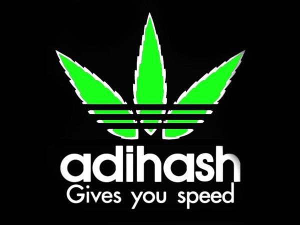 Haschich T-Shirt Noir Coton Humoristique Adihash Give you Speed