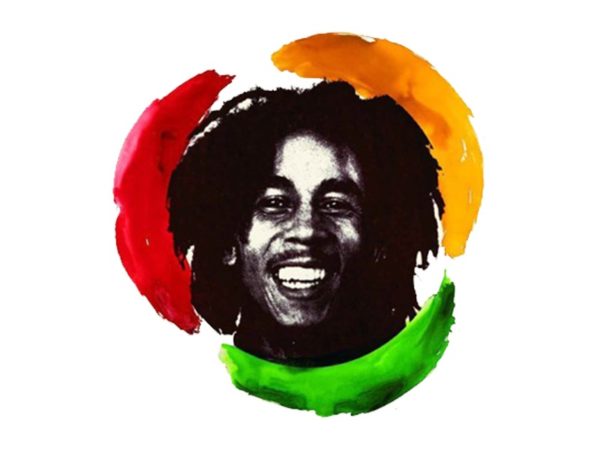 Tee-Shirt en Bob Marley en Blanc pour Homme ou Femme en Coton