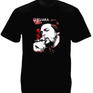 Che Guevara Tee-Shirt Noir Homme Inédit Héros de la Révolution en Coton