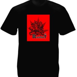 Haïlé Sélassié T-Shirt Noir Lion de Juda Rasta Croix Ansée