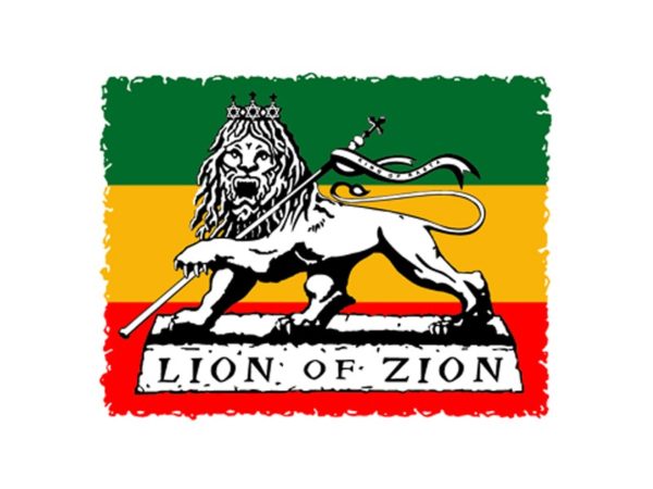 Lion of Zion T-Shirt Rasta Blanc Homme Femme en Coton
