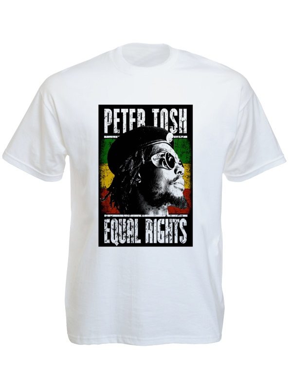 Peter Tosh Tee-Shirt Blanc Coton Reggae Album Equal Rights