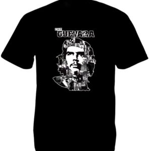 T-Shirt Noir Original Révolutionnaire Che Guevara Taille Large en Coton