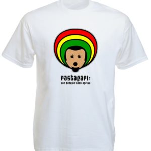 Rastafari Tee-Shirt Blanc Départ de Babylon pour l’Afrique