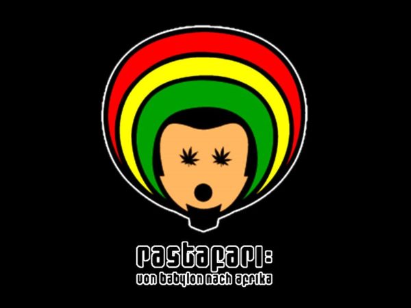 T-Shirt Noir Uni Homme Imprimé Logo Rastafari Taille L