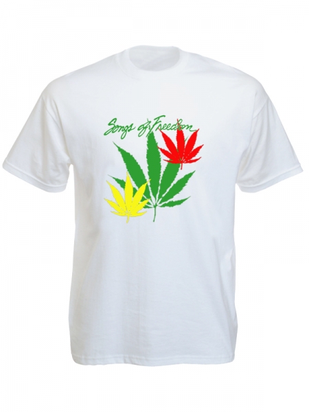 Chansons Bob Marley Tee-Shirt Blanc Reggae Songs of Freedom