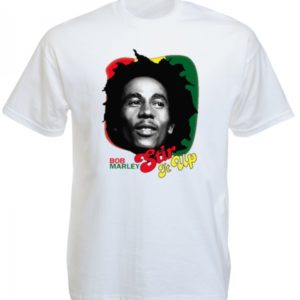 Stir It Up T-Shirt Blanc Collector Bob Marley Manches Courtes