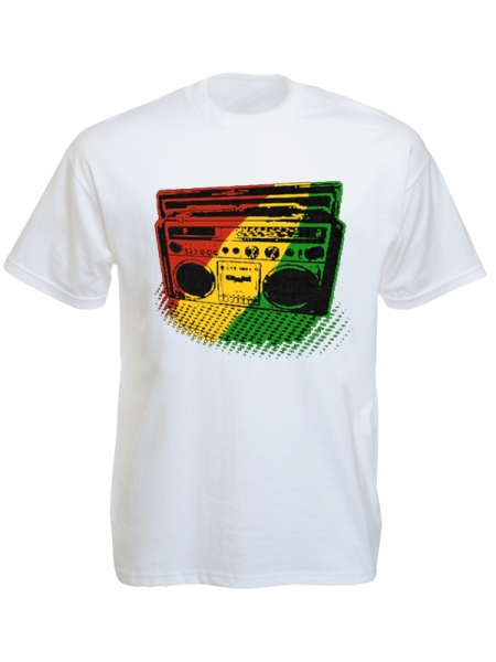 Tee-Shirt Blanc Sono pour Ecouter Roots Reggae Taille L